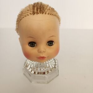 Handmade Doll Head Table Accent Doll Art